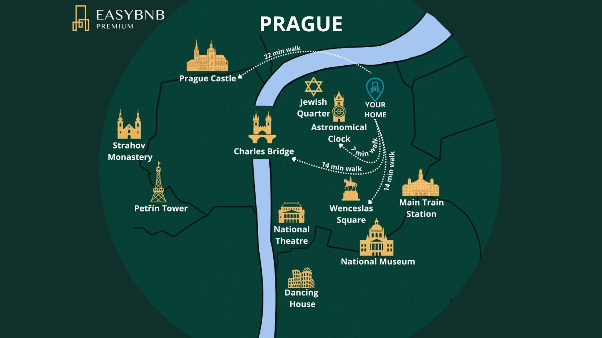 Roy 2 Bdr Apartment With Prague Castle View, Parking & Ac Exterior photo